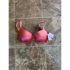 Auden Daydream Demi Coverage Light Lift T-shirt Bra Size 32D Faded Rose